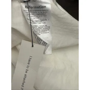 NWT Reformation Skirt White Linen Moya Fully Lined Size 2 thumbnail 5