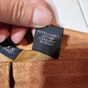 Vintage Express World Brand Women's Genuine Leather Suede Pants Brown‎ Size 7/8 thumbnail 11