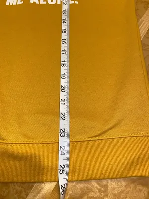 Bluenotes Boyfriend Fit Yellow 'Leave Me Alone' Crewneck Sweatshirt Size Medium thumbnail 9