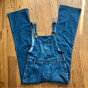 GAP Long & Lean Denim Overalls Blue Organic Cotton Casual Women's Size S NWOT thumbnail 4