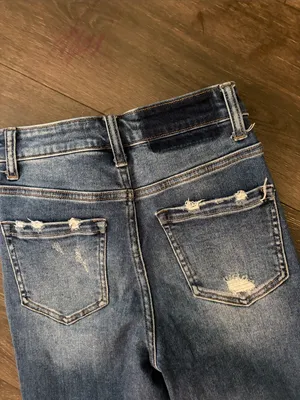 Mica Mid Wash Distressed Straight-Leg Jeans - Blue 24 thumbnail 4