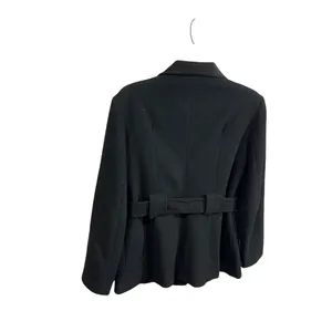 Jordan & Cole Womens Black Wool Belted Jacket With Pockets & Buckles Size M thumbnail 2