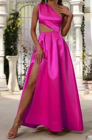Boutique Pink Cutout Prom Dress thumbnail 5