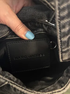 MARC JACOBS The Bow Denim Mini Sack Bag in Black thumbnail 11