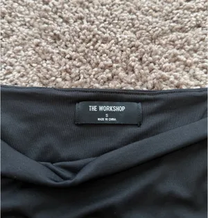 Workshop Black Long Sleeve Square Neck Top thumbnail 2