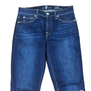 7 For All Mankind Ankle Gwenevere Skinny Jeans Dark Wash Raw Hem Size‎ 27 thumbnail 2