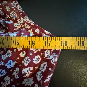 One Shoulder Floral Tiered Maxi Dress M Burgundy Coastal‎ Summer Wedding Garden thumbnail 8