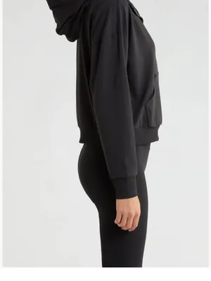 Vuori Women's Halo Modern Full Zip Hoodie Size XL Black Comfy Buttery Soft thumbnail 7