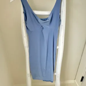 21 Saints Light Blue Sleeveless Twist-Front Mini Dress Size Small thumbnail 10