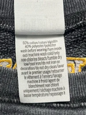 Pink Victoria’s Secret University of Iowa Gray Yellow Crop Crew Sweatshirt L thumbnail 4