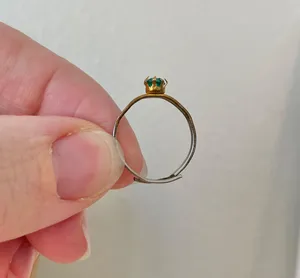 Petite Adjustable Birthstone Fashion Ring “Blessing” Green Emerald Forest Round Jewelry thumbnail 13