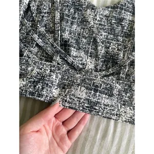 Buffbunny Strappy Back Sports Bra Size Large Black White Print thumbnail 5