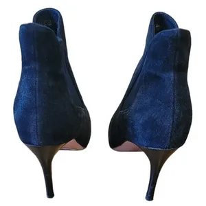 Cole Haan Black Suede Ankle Boots Spike Heel Slip On Party Night Out Witchy‎ - 6 thumbnail 2