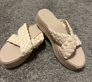 Shein Platform Sandals Cream thumbnail 1