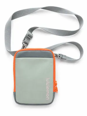 Lululemon Crossbody Bag Sage Green, Gray and Orange Zip Adjustable Strap thumbnail 1