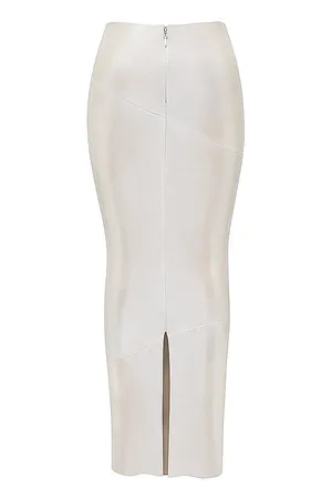 House Of CB Champagne Colette Satin Skirt thumbnail 7