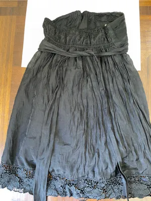 Women’s Black Strapless Lace Hem Dress Size Small thumbnail 3