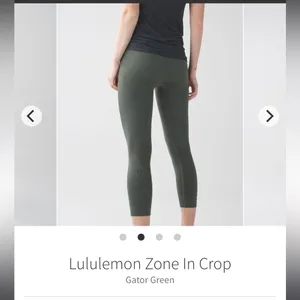 Lululemon zone in crop gator‎ green XS $118 NWOT thumbnail 3