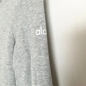 Alo Yoga Sway Full Zip Hoodie Athletic Heather Grey M thumbnail 3