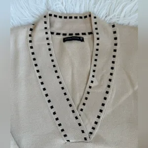 Skatie Brand Women's Dolby Coordinating Cozy Knit Sweater Set Size S Beige Black thumbnail 6