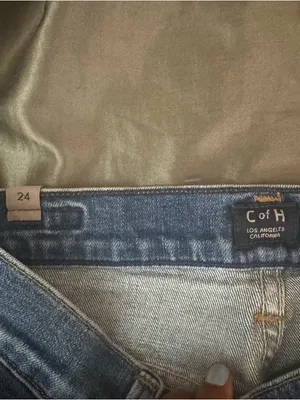 Citizens of Humanity Elsa Mid-Rise Skinny Crop Jeans dark wash ripped size 24 thumbnail 7