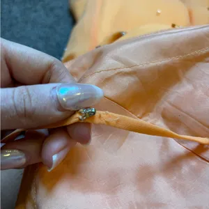 Orange Beaded Maxi Dress Size M thumbnail 5