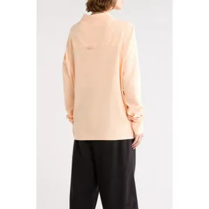 Free People Peach Cotton Restortation Long Sleeve Cotton Top Size Small thumbnail 2