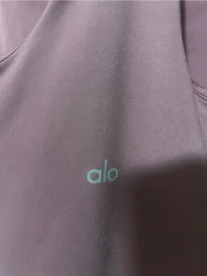 ALO Yoga Airbrush Real Dress Soft Mulberry Pink XS tennis preppy racerback vneck thumbnail 7