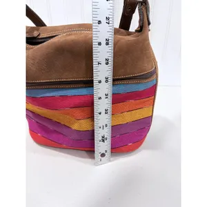 Cedano Guatemala Woven Stripe Leather Crossbody Bag‎ Boho Artisan Color thumbnail 13