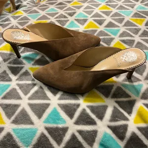 Brown Leather Pointed heeled Mules thumbnail 2