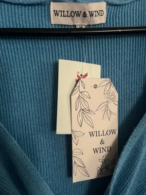 Willow & Wind Long Sleeve Ruched Blue Dress thumbnail 3