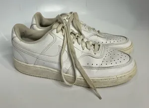 Nike all white court vision sneakers size‎ 9 thumbnail 1