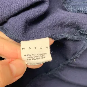 Hatch size 1 4/6 the Heidi Navy dress maternity postpartum mini ruffle v neck thumbnail 9