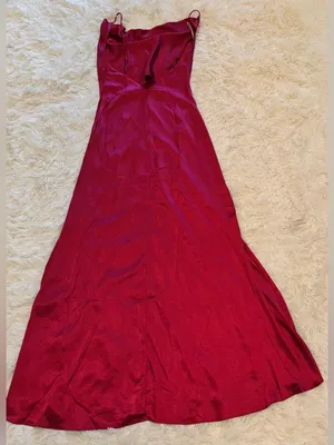 NEW ELLIATT Clementine Cowl Neck Maxi Dress scarlet red Sz L thumbnail 7