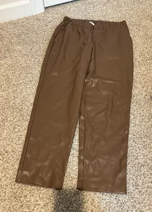 Amazon Faux Leather Pants brown thumbnail 1