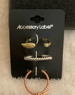 Mixed Metal Hair Rings Set - Gold, Silver, Rose Gold thumbnail 1