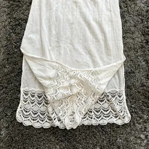Free People Lace Accent Maxi Side Slit Dress in White, Size XS​​​​ thumbnail 3