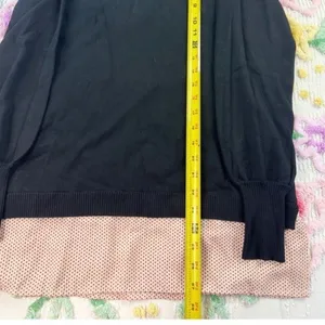 Adrianna Papell Black Pink‎ Polka Dot Layered Sweater Size S thumbnail 5