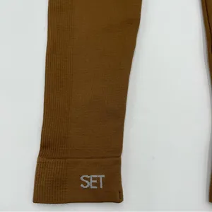 Set Active Leggings Brown Women Size XS Running‎ Yoga Athletic Micro Fiber Nylon thumbnail 10