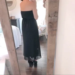 FOREVER 21 Small strapless black prom dress thumbnail 4