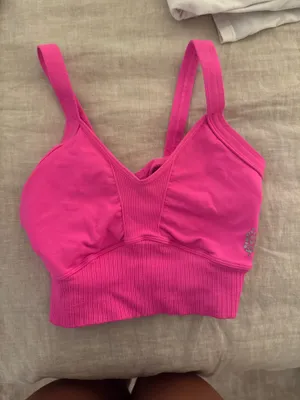Pink Free People Top Crop thumbnail 1