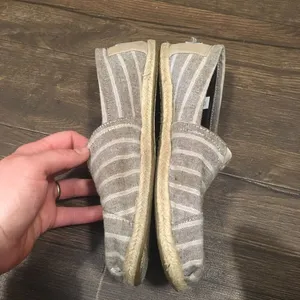 Tom’s gray striped classic slip on flats thumbnail 2