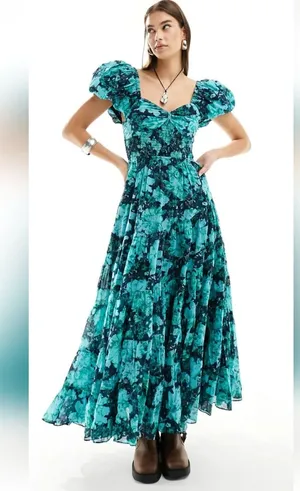 Free people floral maxi dress thumbnail 1