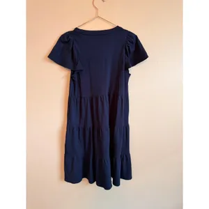J.Crew Dress‎ Womens XS Navy Blue Tiered Mini Flutter Sleeve Cotton BP879 NEW thumbnail 6