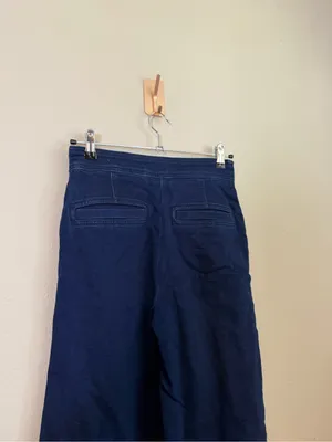 Anthropologie‎ Maeve Sailor Wide Leg Jeans Dark Wash Flare Size 27 Tall thumbnail 7