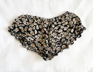 Brandy Melville Black Daisy Shorts thumbnail 1
