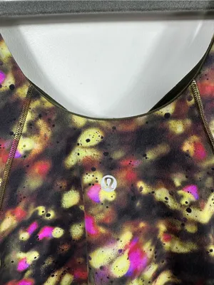 Lululemon Align‎ Tank Top Soft Focus Splatter Green Multi Size 10 Built-In Bra thumbnail 7