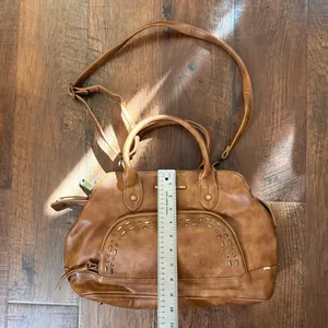 STEVE MADDEN brown top handle purse with detachable crossbody strap thumbnail 9