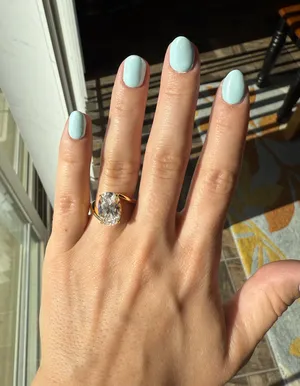 4.5Ct Oval Cut Unique Ring Gold Size 5 thumbnail 3