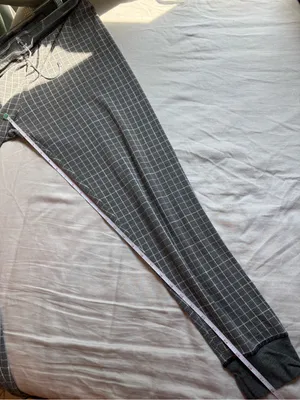 Intimately Free People Pajama Set Gray Plaid Lounge Jogger Medium thumbnail 10